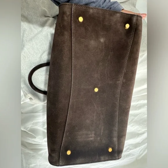 Metier London Private Eye Bag in Chocolate Suede - Picture 12 of 12